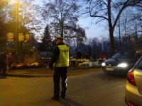 Policjanci zabrzańsiej drogówki podczas akcji &quot;Znicz 2015