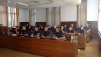 Zabrzańscy policjanci podczas debaty w Urzędzie Miejskim w Zabrzu