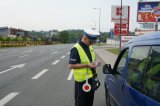 Policjant zabrzańskiej drogówki podczas działań
