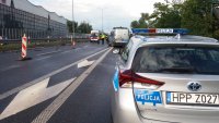 Zabrzańscy policjanci podczas obsługi śmiertelnego wypadku na zabrzańskim odcinku DTŚ