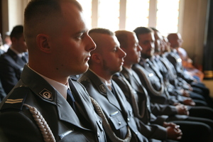 Policjanci podczas obchodów święta policji w Zabrzu